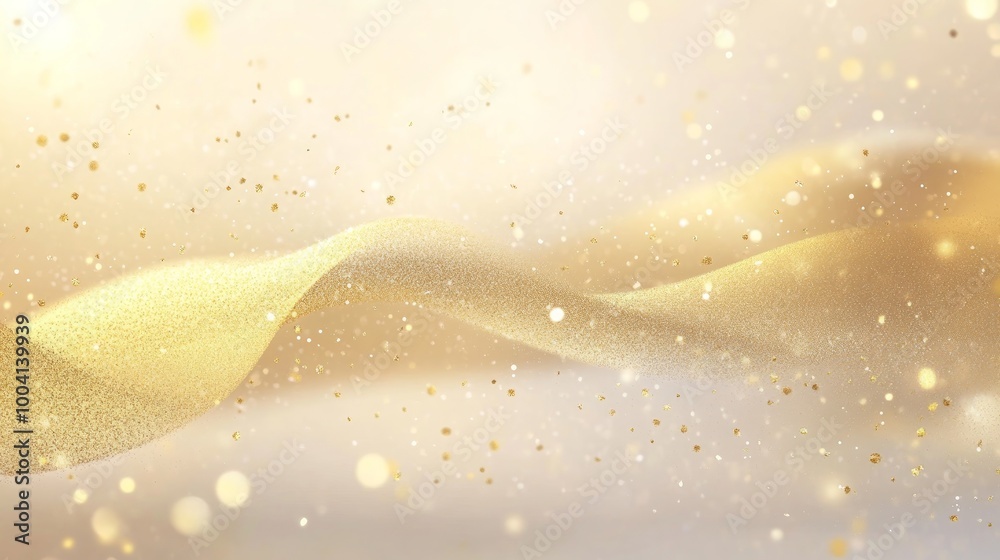 cream background with elegant gold bokeh particles cream background with elegant gold bokeh particles