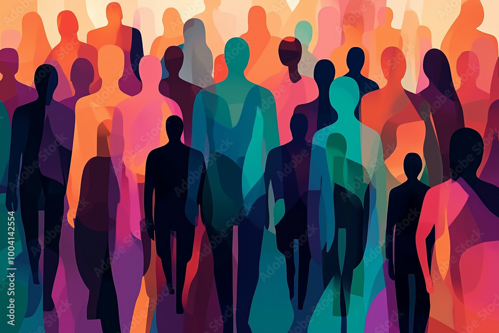 Inclusion and Diversity Concept Illustrated by a Colorful Crowd of People Inclusion and Diversity Concept Illustrated by a Colorful Crowd of People