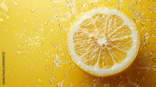 Refreshing splash of lemon slice