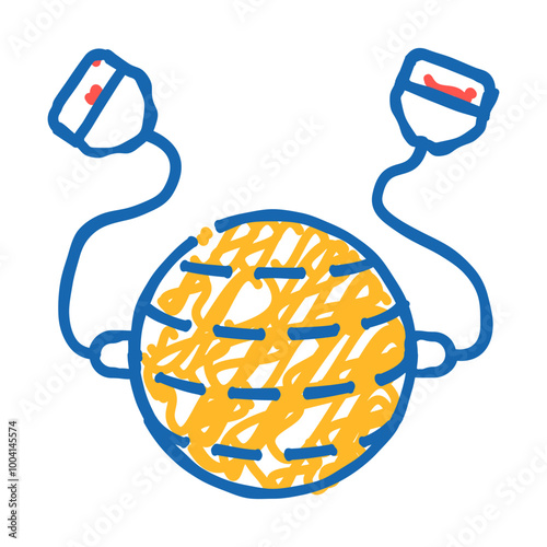 ball for training doodle icon sketch vector. ball for training sign. isolated symbol illustration