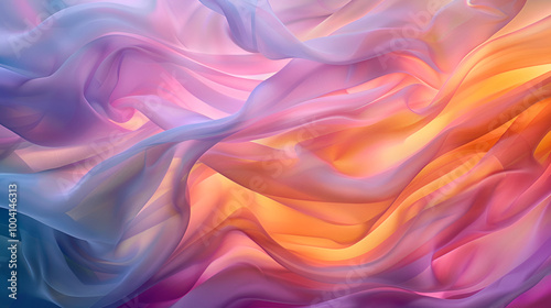 Wallpaper Mural a very colorful fabric with some shiny material, Bright Light folds, Bright color ,Elegant pastel silk fabric waves ideal for fashion and luxury branding background Torontodigital.ca