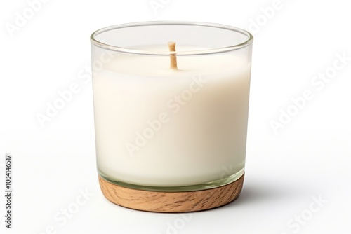 Scented candle mockup white background refreshment cylinder.