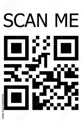 QR Code with scan me text, editable QR code with scan me text, scan me qr code image, png scan me qr code, vector qr code