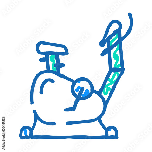bike sportive equipment doodle icon sketch vector. bike sportive equipment sign. isolated symbol illustration