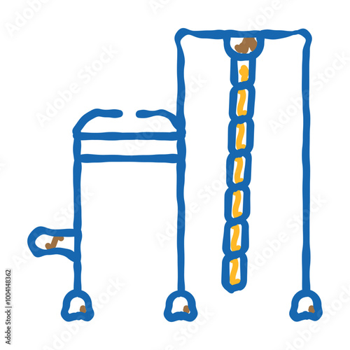 workout fitness doodle icon sketch vector. workout fitness sign. isolated symbol illustration