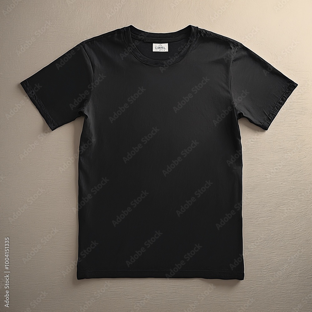 © safu10190 - Blank Black t-shirt mockup with copy space front view.Tee with Copyspace for advertising t shirt