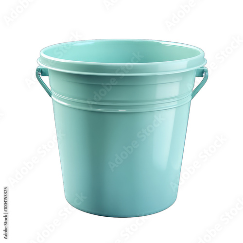 Plastic bucket isolated on white