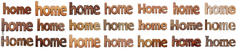 Transparent Background Text Set: Transparent Background Text Set: