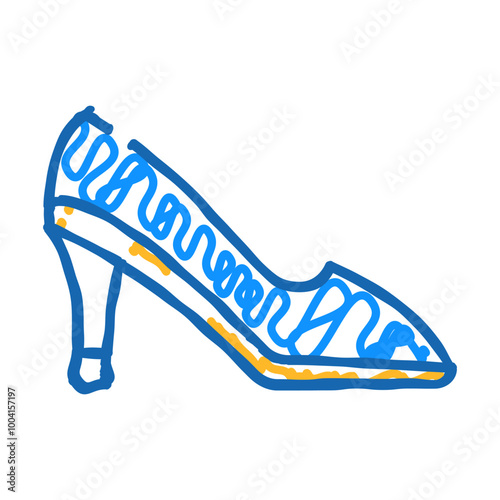 shoes female footwear doodle icon sketch vector. shoes female footwear sign. isolated symbol illustration