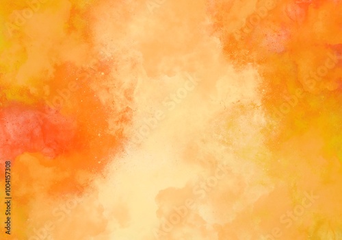 Abstract Orange Watercolour Texture Background