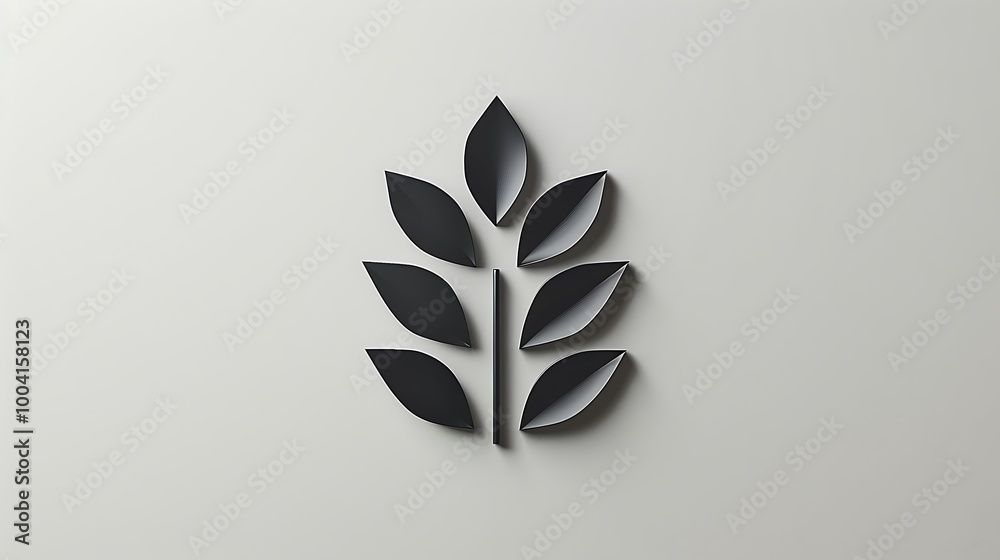 A minimalist logo design featuring clean lines and simple shapes ...