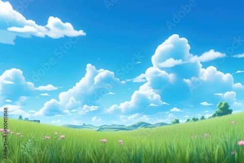 Sky backgrounds grassland landscape.