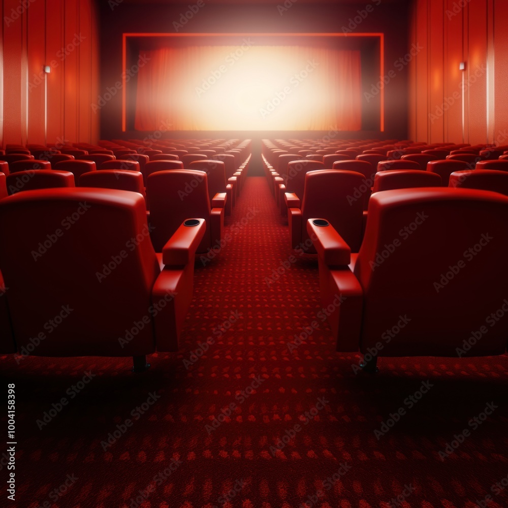 Fototapeta premium Auditorium cinema chair seat.