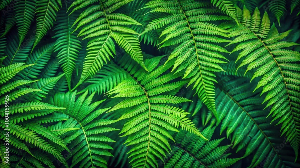 Green Fern Leaf Texture Background with Tropical Nature Vibes for Design Projects Green Fern Leaf Texture Background with Tropical Nature Vibes for Design Projects