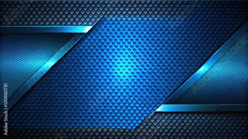 Wallpaper Mural Abstract Geometric Carbon Fiber Blue Gradient Background with Vibrant Shapes on Textured Pattern Torontodigital.ca