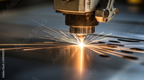 Obraz na płótnie Laser Cutting Machine Cutting Metal.