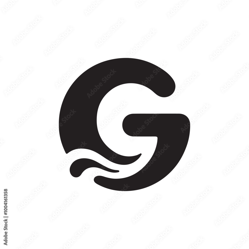 Innovative Letter G Logo Silhouette: A Fluid and Artistic Alphabet Icon Design for Branding Solutions and Modern Business Identity Innovative Letter G Logo Silhouette: A Fluid and Artistic Alphabet Icon Design for Branding Solutions and Modern Business Identity