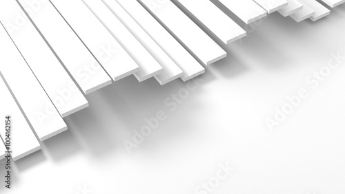 3D grayscale rendering of abstract structure. A simple, minimal, and modern or contemporary background or wallpaper. 3D rendering	
