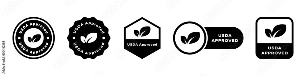 USDA Approved - vector signs for product package labeling. USDA Approved - vector signs for product package labeling.