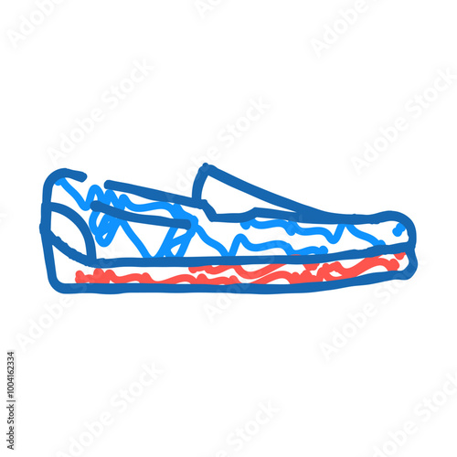 moccasins doodle icon sketch vector. moccasins sign. isolated symbol illustration