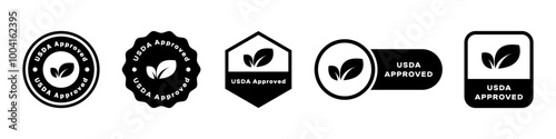 USDA Approved - vector signs for product package labeling.