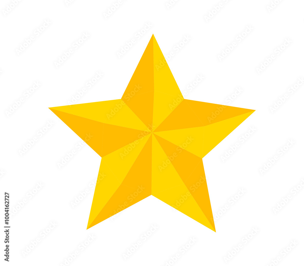 Yellow Christmas star symbol, polygonal triangle shapes. PNG illustration design element. Yellow Christmas star symbol, polygonal triangle shapes. PNG illustration design element.