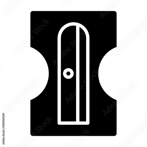 Pencil Sharpener Glyph Icon Design