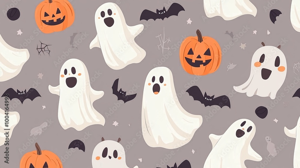 Seamless pattern halloween concept Seamless pattern halloween concept
