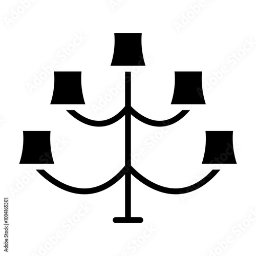 Chandelier Glyph Icon Design