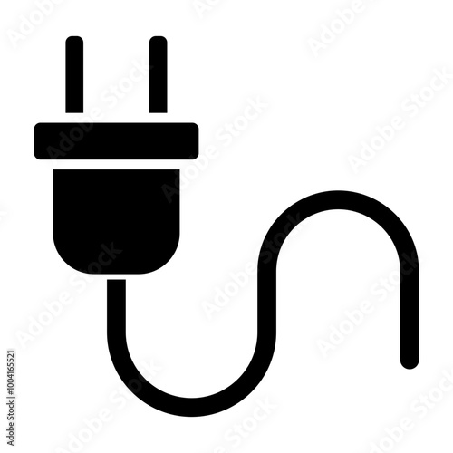 Plug Glyph Icon Design