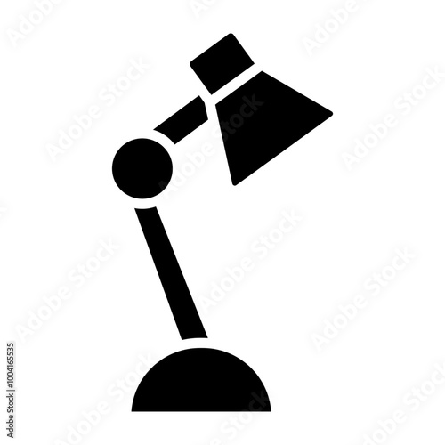 Desk Lamp Glyph Icon Design