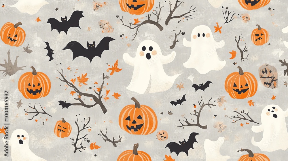 Seamless pattern halloween concept