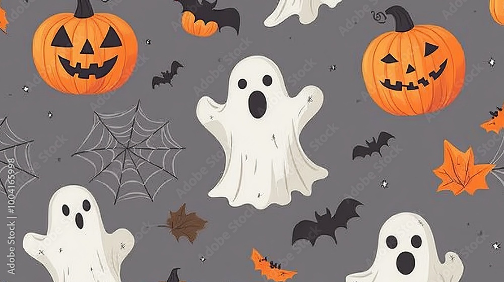 Seamless pattern halloween concept Seamless pattern halloween concept