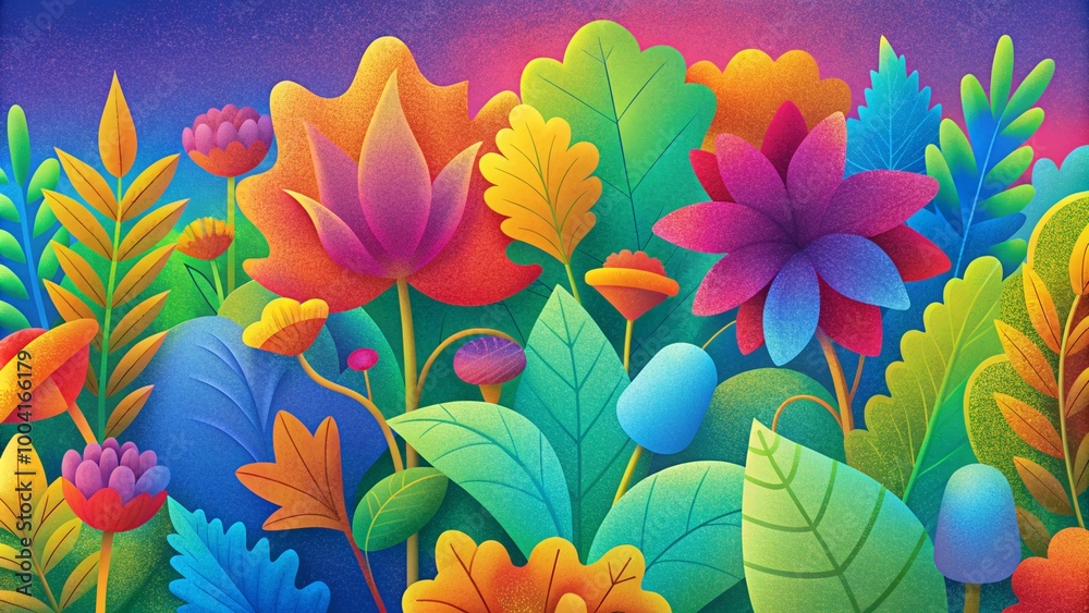 custom made wallpaper toronto digitalA vibrant field filled with colorful fall flowers and leaves, showcasing nature's beauty in rich hues