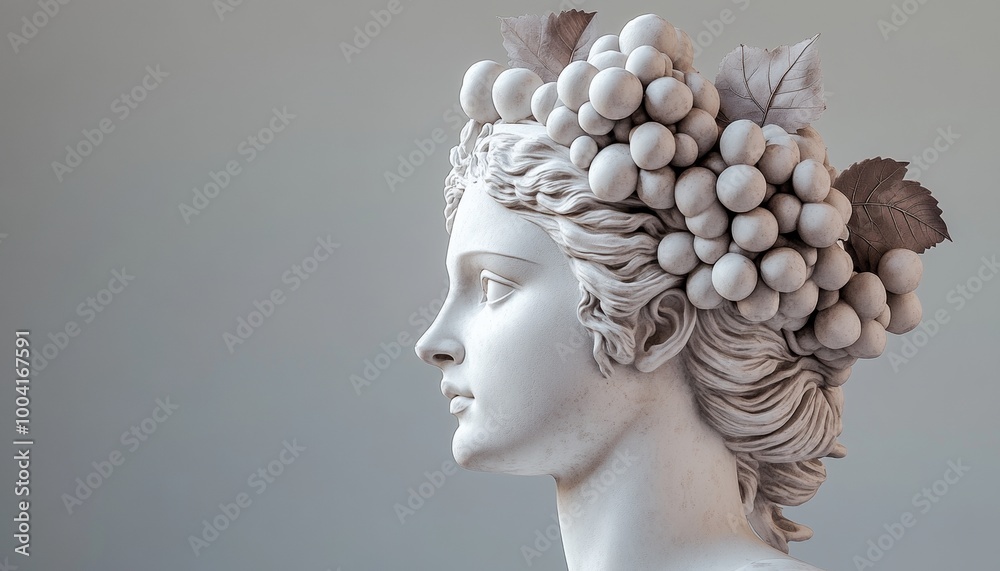 Antique Roman Greek White Marble Statue Head in Soft Natural Light Antique Roman Greek White Marble Statue Head in Soft Natural Light
