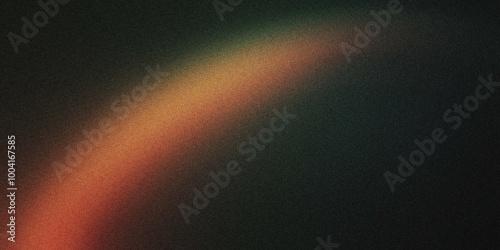 A curved arc of light with a gradient flowing from neon orange to cyan, noise texture effect