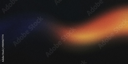 A curved arc of light with a gradient flowing from navy blue to tangerine, noise texture effect