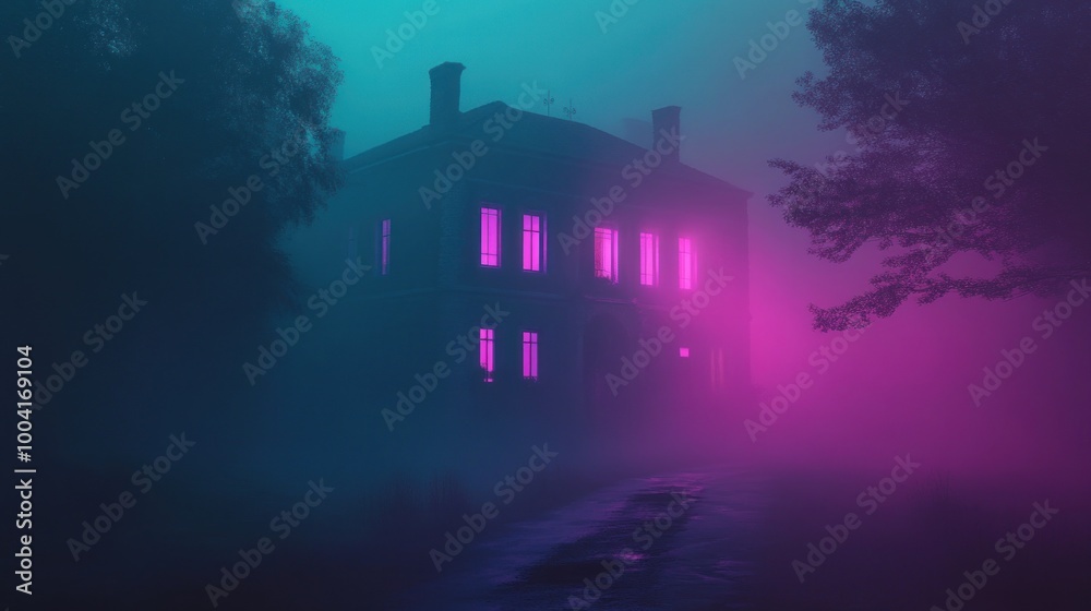 Mysterious House in Fog Mysterious House in Fog