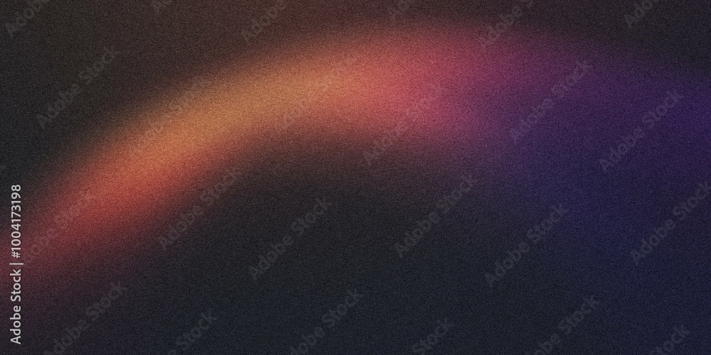 A curved arc of light with a gradient shifting from neon orange to violet, noise texture effect A curved arc of light with a gradient shifting from neon orange to violet, noise texture effect