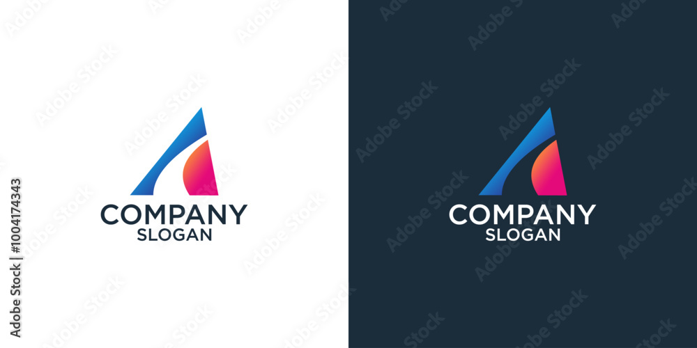 letter a geometric abstract logo design vector letter a geometric abstract logo design vector