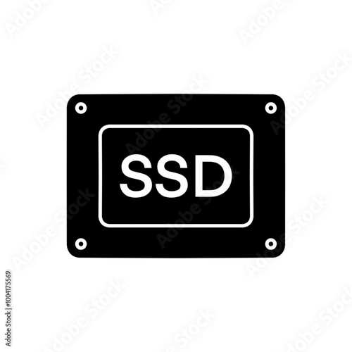 ssd icon vector illustration, isolated on white