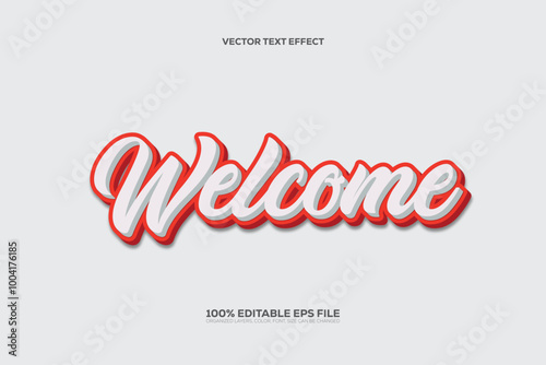 Editable Welcome 3D text Effect.
