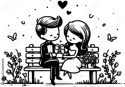 Love: Beautiful Sitting Couples on Benches for Romantic Moments and Wedding Inspiration