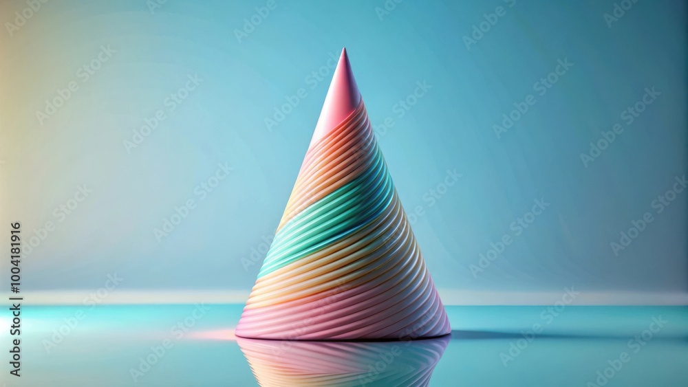 Calm Cone Abstract Art with Soothing Colors and Structured Forms Calm Cone Abstract Art with Soothing Colors and Structured Forms