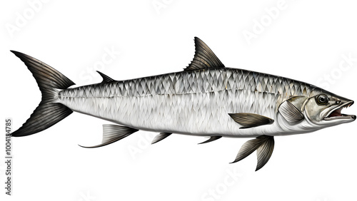 A sea carp on a solid color or transparent background