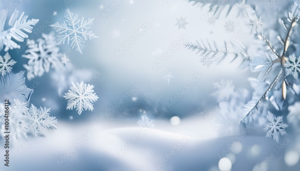 Christmas Background: A pure white background with soft silver snowflakes and pale blue accents. Christmas Background: A pure white background with soft silver snowflakes and pale blue accents.