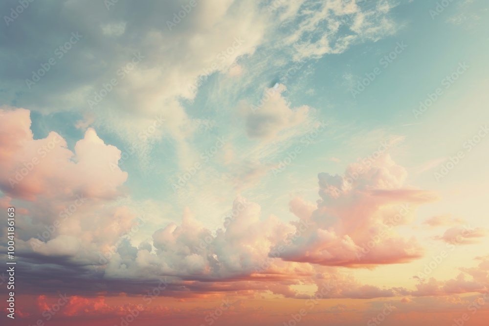 Fototapeta premium Summer sky outdoors horizon nature.