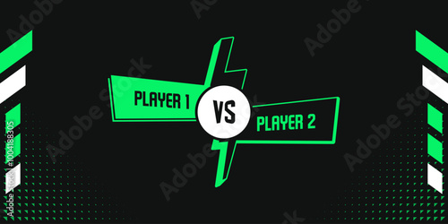 Battle versus background player vs player for sports, gaming, tournaments, competition banner