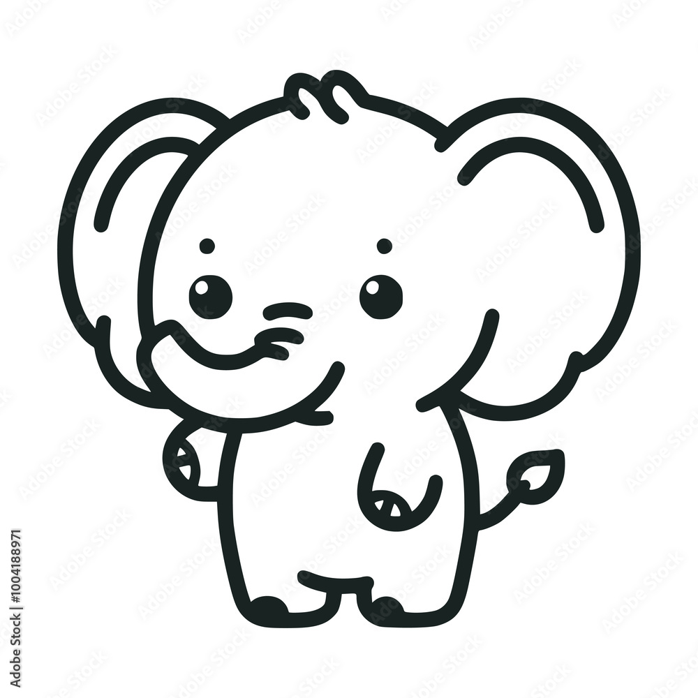 cute elephant cartoon animal doodle hand drawn vector illustration template design cute elephant cartoon animal doodle hand drawn vector illustration template design