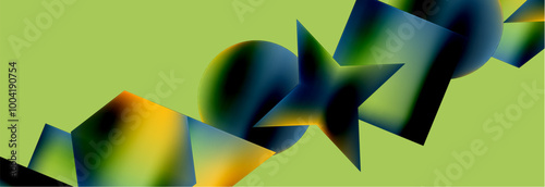 Fluid color geometric shapes abstract background. Vector Illustration For Wallpaper, Banner, Background, Card, Book Illustration, landing page